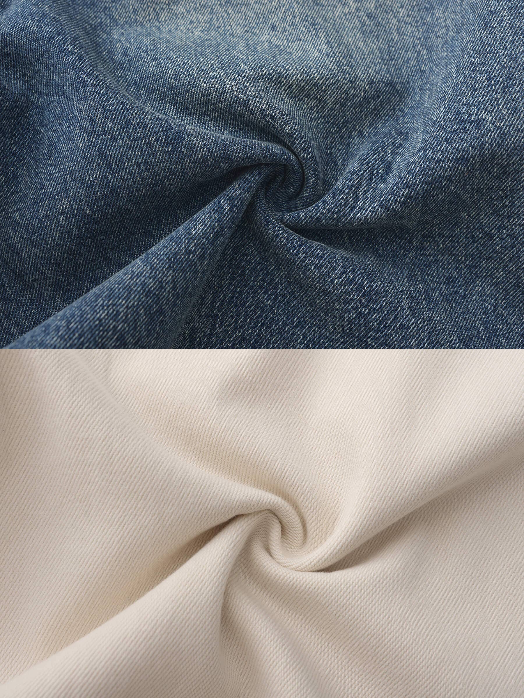 CUBIC - Vente Short – femme - Short en jean ample mi-genou blanc/bleu6