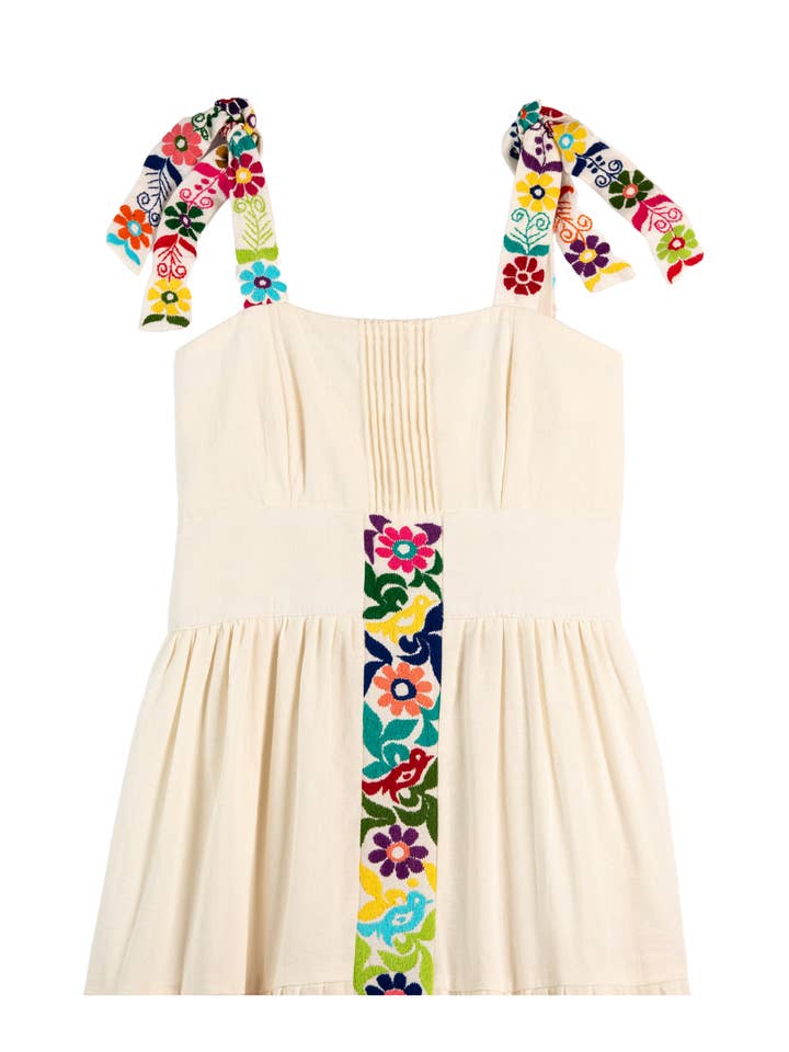 Larkin Lane - Wholesale Dress - Women's - Gardenia Collection Embroidered Raya Maxi Dress - Multicolor