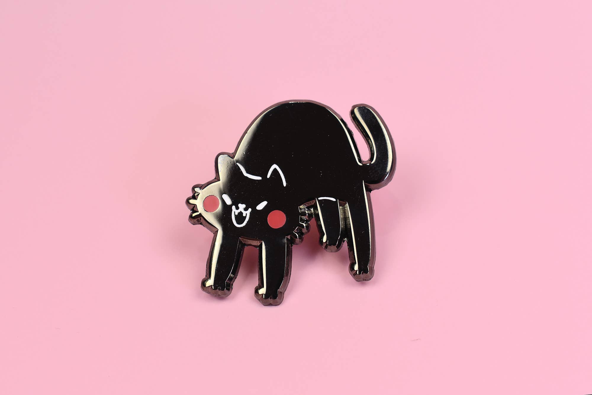 The Moonborn - Wholesale Lapel Pin/Button - Spooked Cat! Enamel Pin1