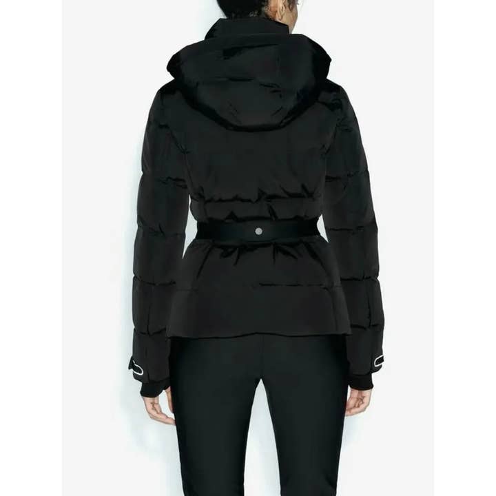 Rosa Clothing - Wholesale Coat - Women's - Printed hooded ski padded quilted jacket with belt9