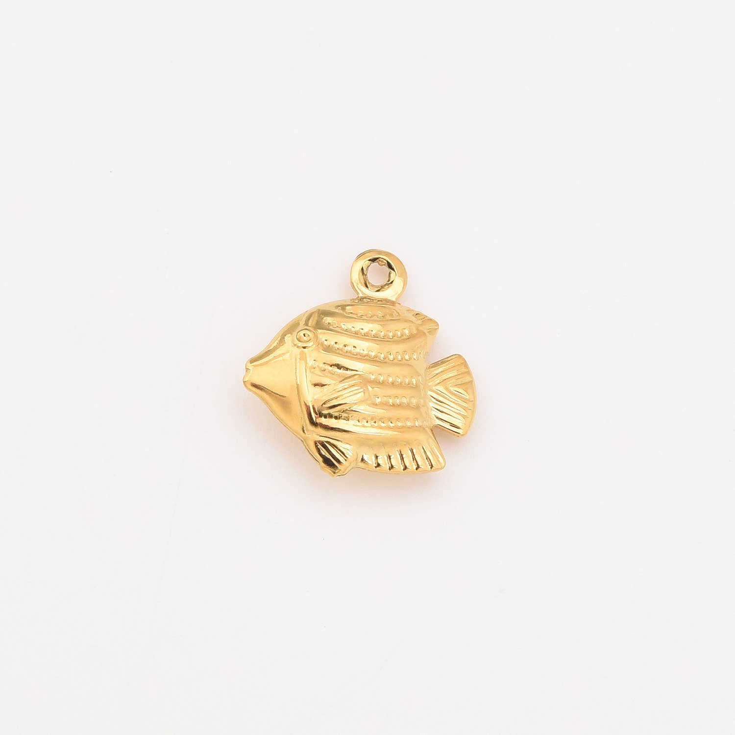 findings4uGem - Wholesale Pendant/Charm Necklace - Gold Filled Stainless Steel Fish Sea Charm Pendant, SCP0491