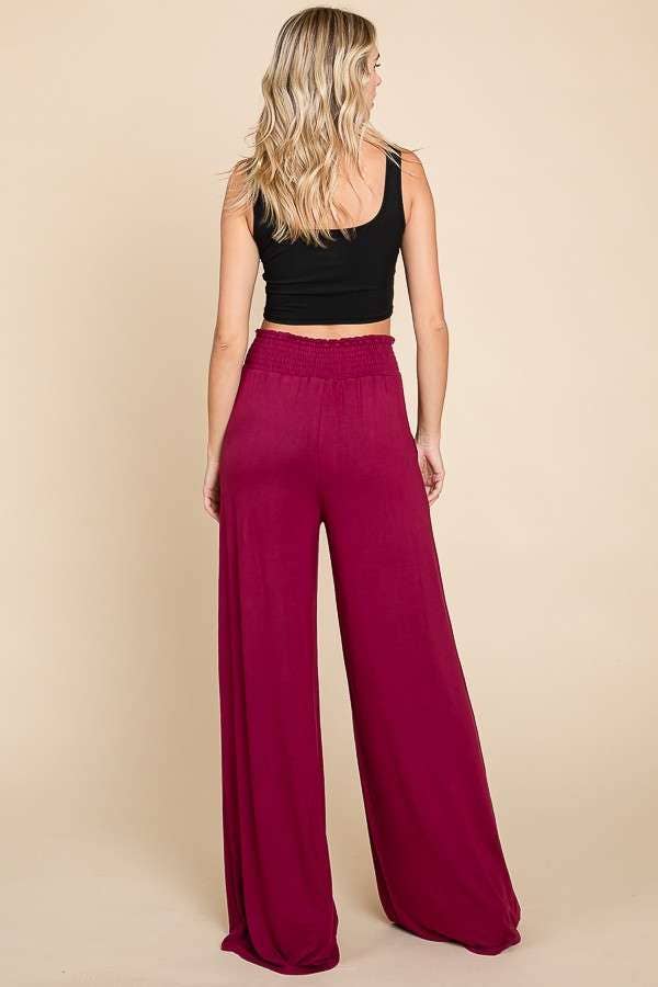 Culture Code - Wholesale Pants - Women's - CAP1848 - SMOCKING WAIST WIDE POCKET PANTS19