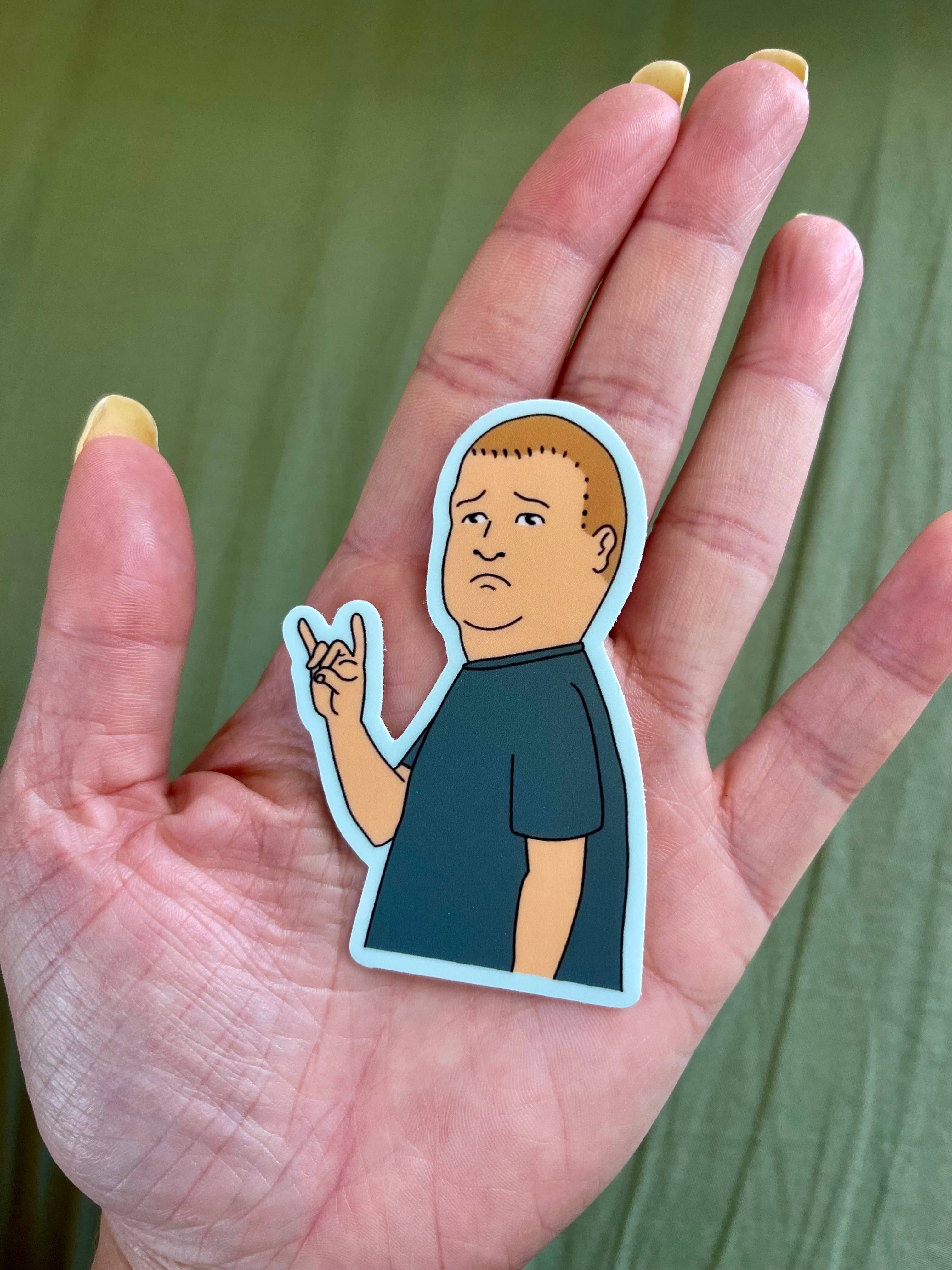Stickers by Saylor - Wholesale Sticker - Bobby Hill Sadly Rock On King of The Hill Vinyl Sticker5