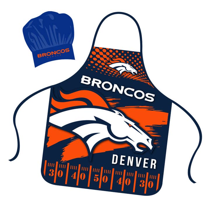 NFL Denver Broncos Apron & Hat Set for wholesale by Mojo Licensing