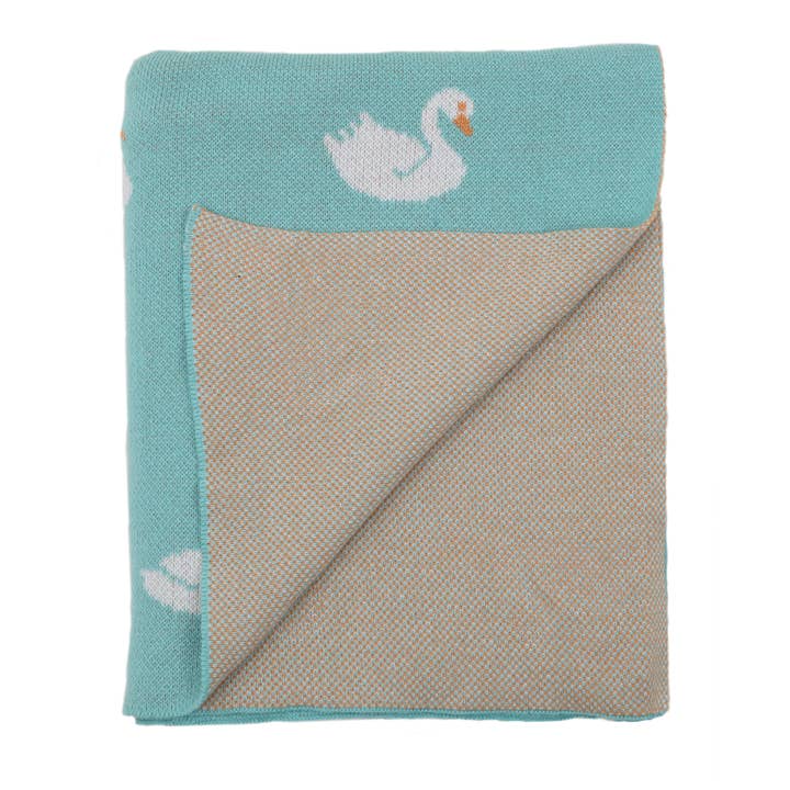 Darzzi - Wholesale Bedding Blanket - Kids & Baby - Swan Cotton Knit Baby Blanket