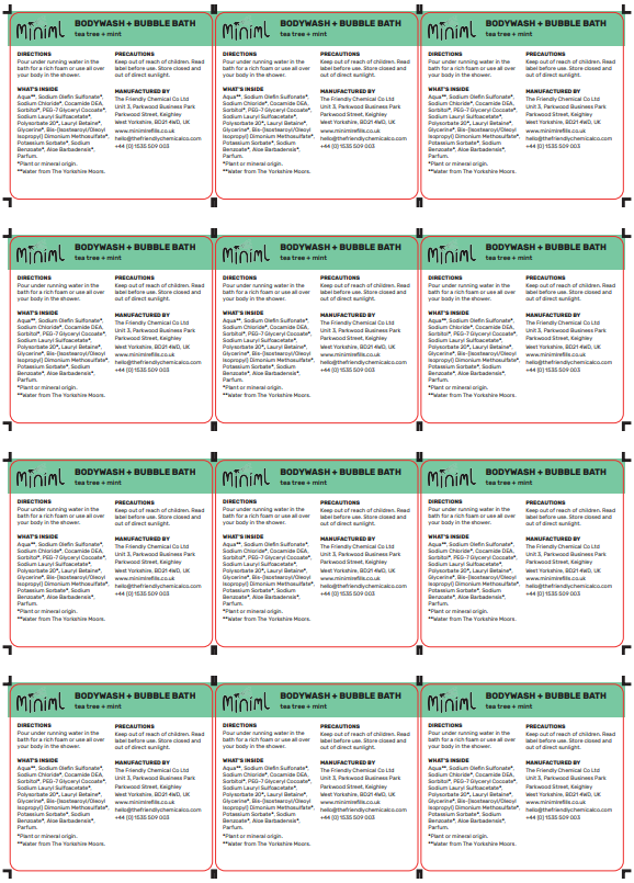 Miniml – wholesale Craft supplies – Miniml Safety Label Sheet - 12 x Labels (MIN217)27