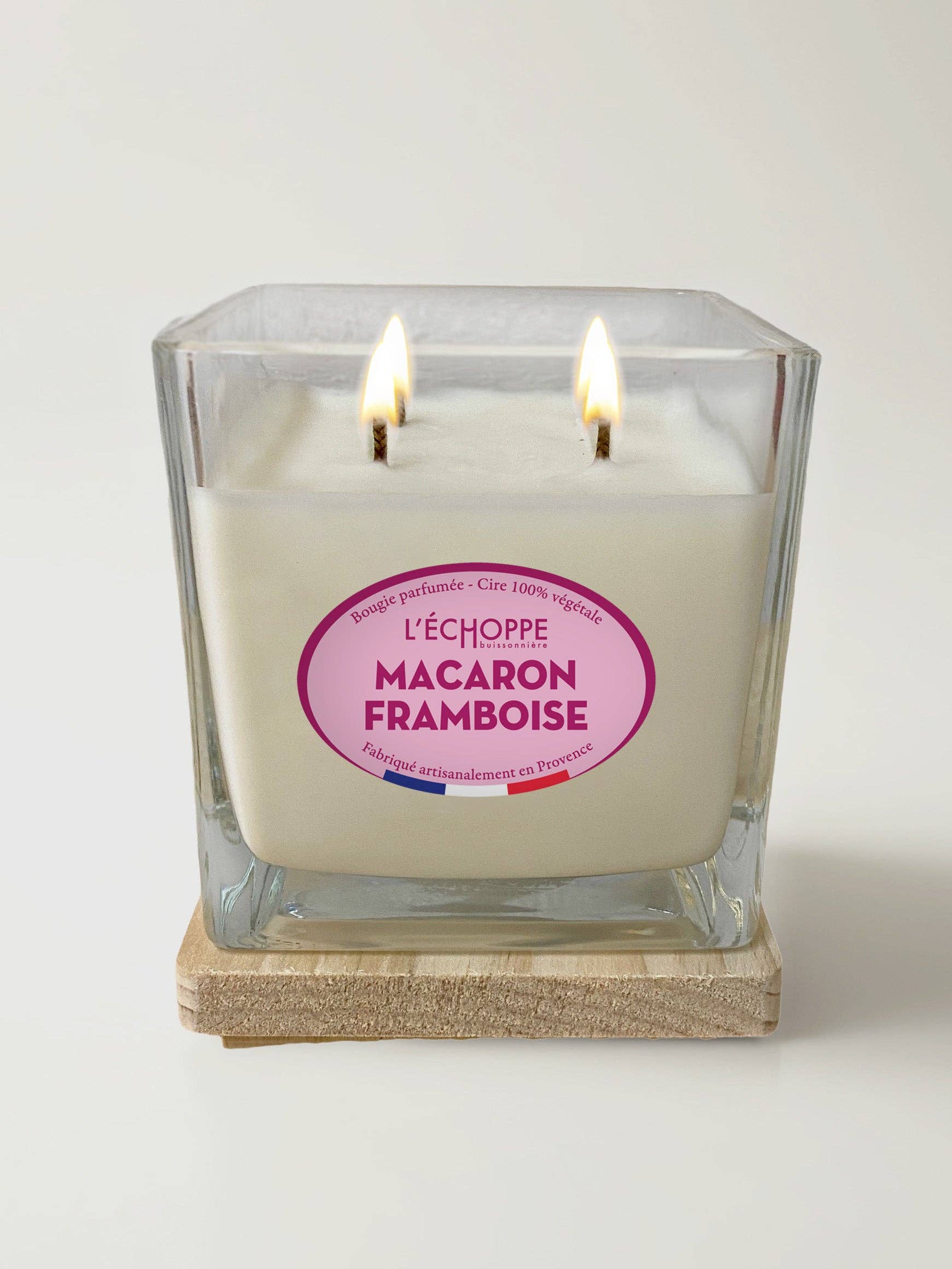 L'Échoppe Buissonnière - Wholesale Jar/Filled Candle - Raspberry Macaron - Scented Candle 400g0