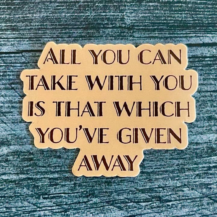 Tudo o que você pode levar com você É uma vida maravilhosa por atacado de The Silver Spider