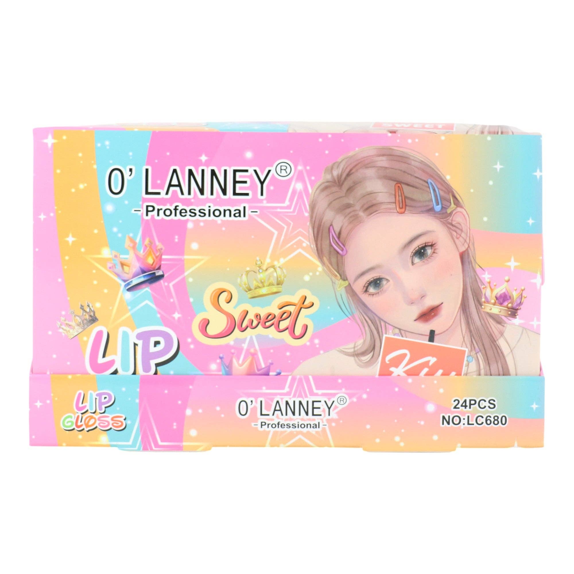 ASSORTEREDE O'lanney Kiss Sweet Lip Gloss LC680 (24STK) for engroshandel på Faire16
