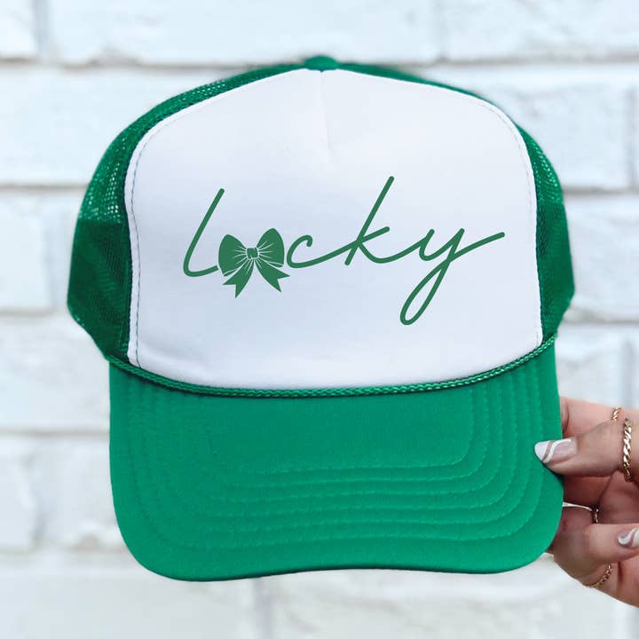 Bash - Wholesale Trucker hat – Women’s - St. Patrick's Day Trucker Hat, Lucky Hat, Trucker Hats0