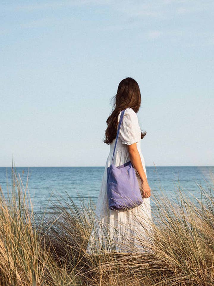 Mira Canvas Bag - Violet 100% organic cotton for wholesale by Tintok