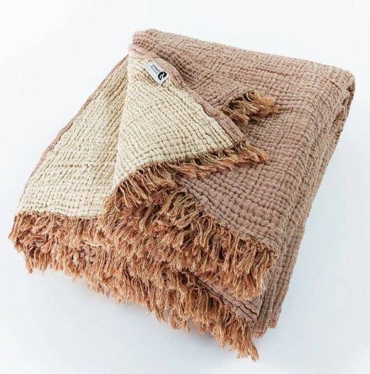 destinyhometex - Wholesale Throw Blanket - Purple color 4 layer gauze throw12