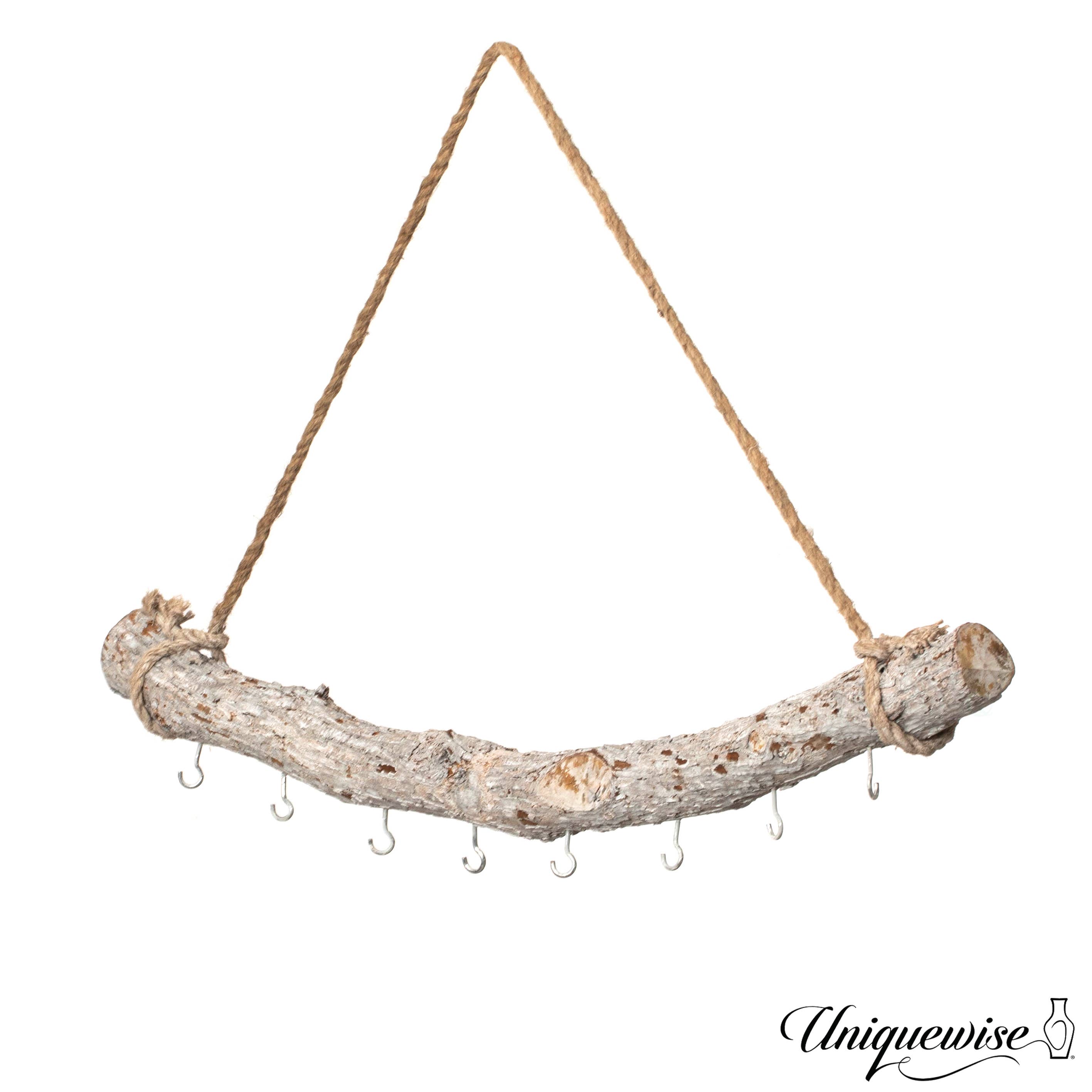 Quickway Imports - Wholesale Wall Accent - Uniquewise 19-inch Natural Decorative Jujube Wooden Log Hang13