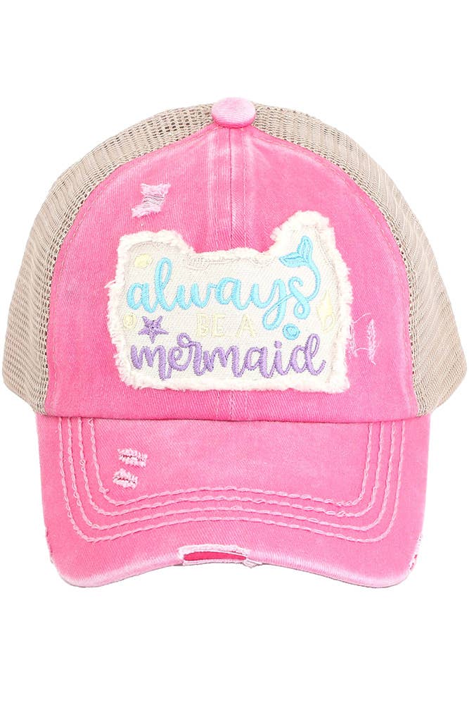 Hana - Venta al por mayor Gorras de béisbol - Niños - Gorra de poni con parche «ALWAYS BE A MERMAID» de C.C Kids3