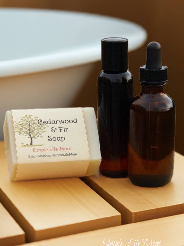 MEN'S NATURAL SKINCARE gift set- Cologne, after shave, handmade soap, organic skin care for man, grooming kit, Spa Self Care Kit Gift Box for wholesale by Simple Life Mom