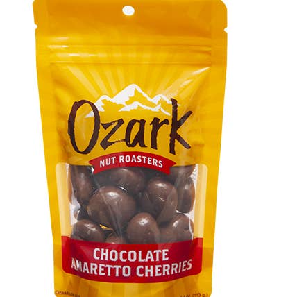 Ozark Nut Roasters - Wholesale Chocolate Covered Sweets - Chocolate Amaretto Cherries - 3.5oz