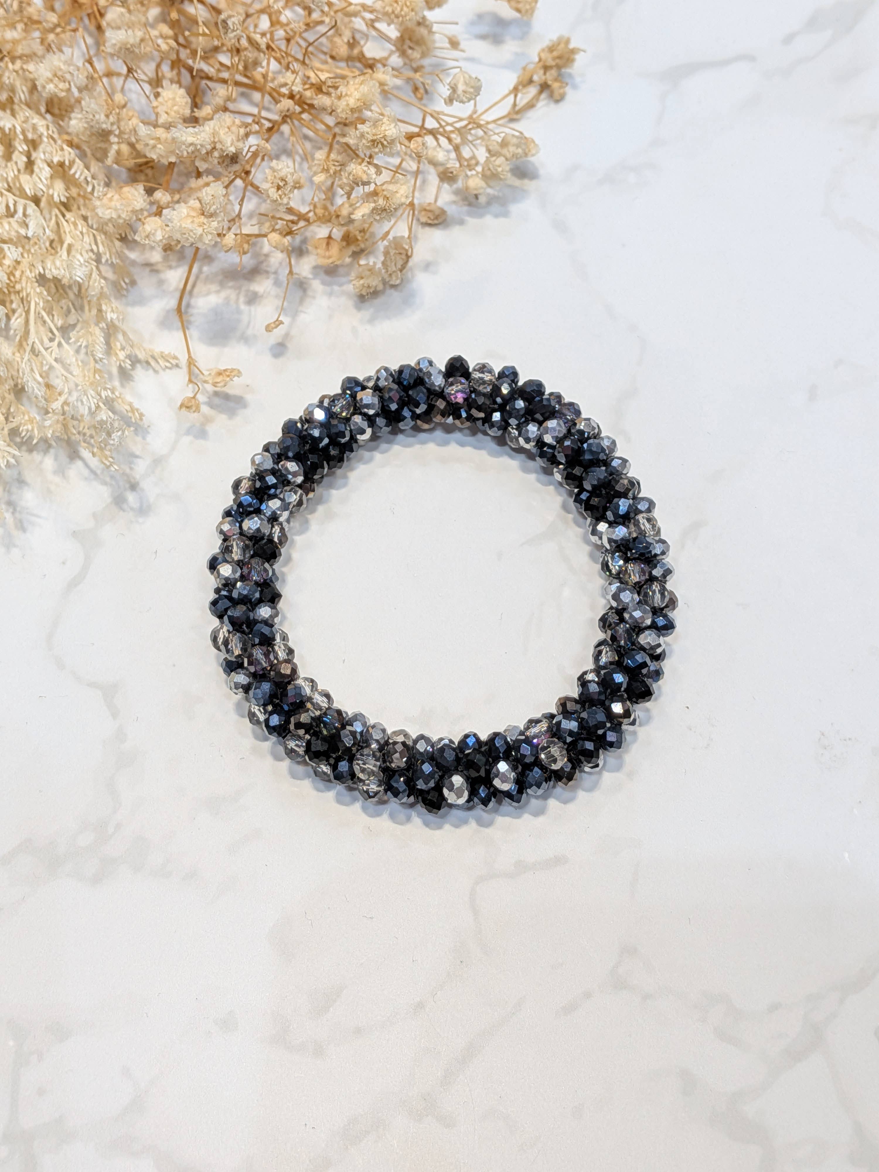 LOLO & YAYA - Wholesale Link & Chain Bracelet - Blue-tone crystal effect bracelet34