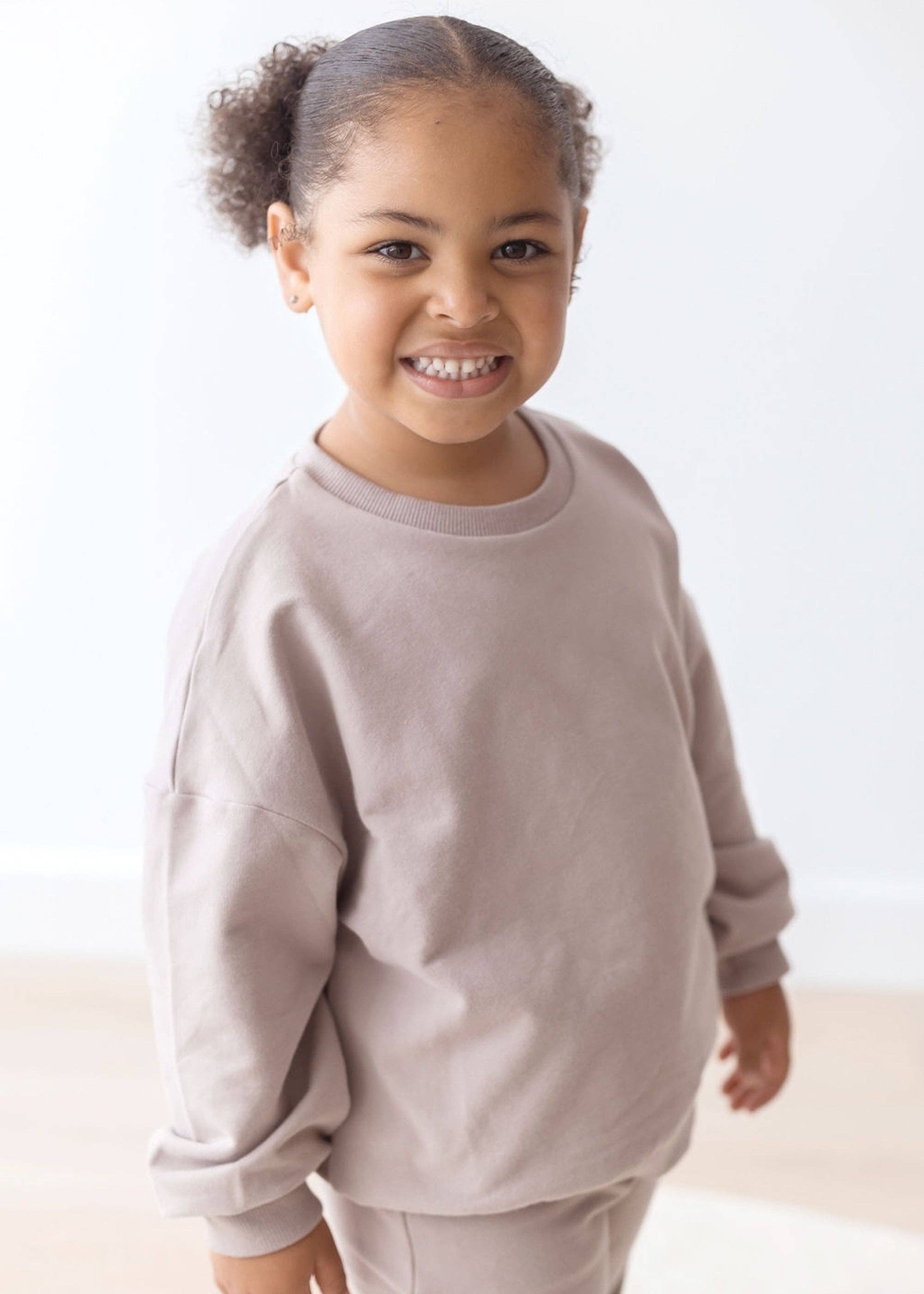 Mila & Co. - Wholesale Top & Pant Set - Kids - Sweatshirt & Jogger Set | Pale Mulberry3