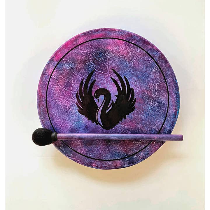 inRhythm - Vendita all'ingrosso Strumenti musicali - Tamburo Shamanic Swan Frame con espositore illuminato2