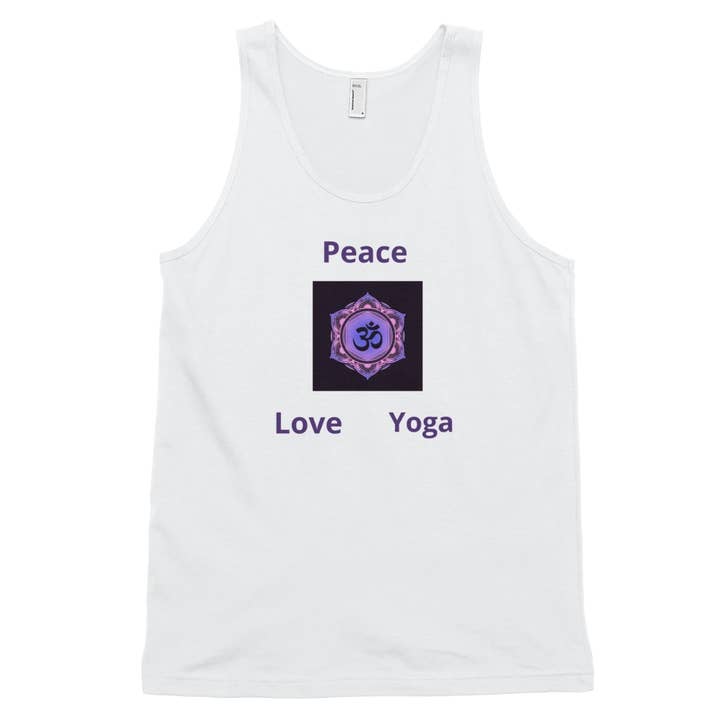 Peace Love Yoga Classic Tank Top for wholesale by SuniaYoga