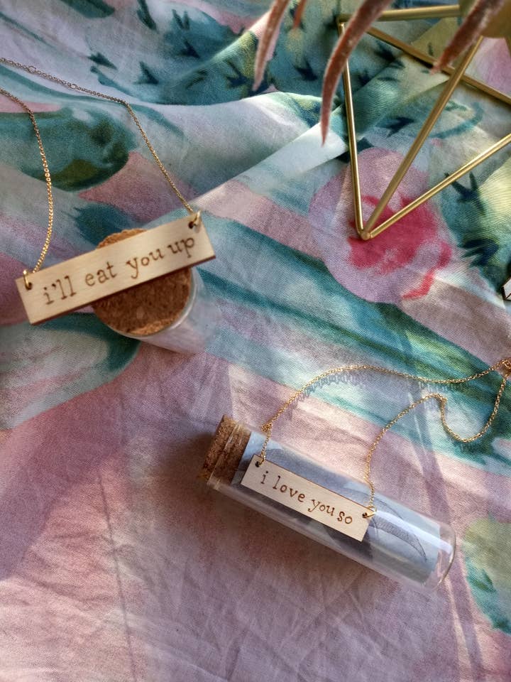 Wild Thing - Wood Burned Necklace Set - Personalized for wholesale by CGDesigns