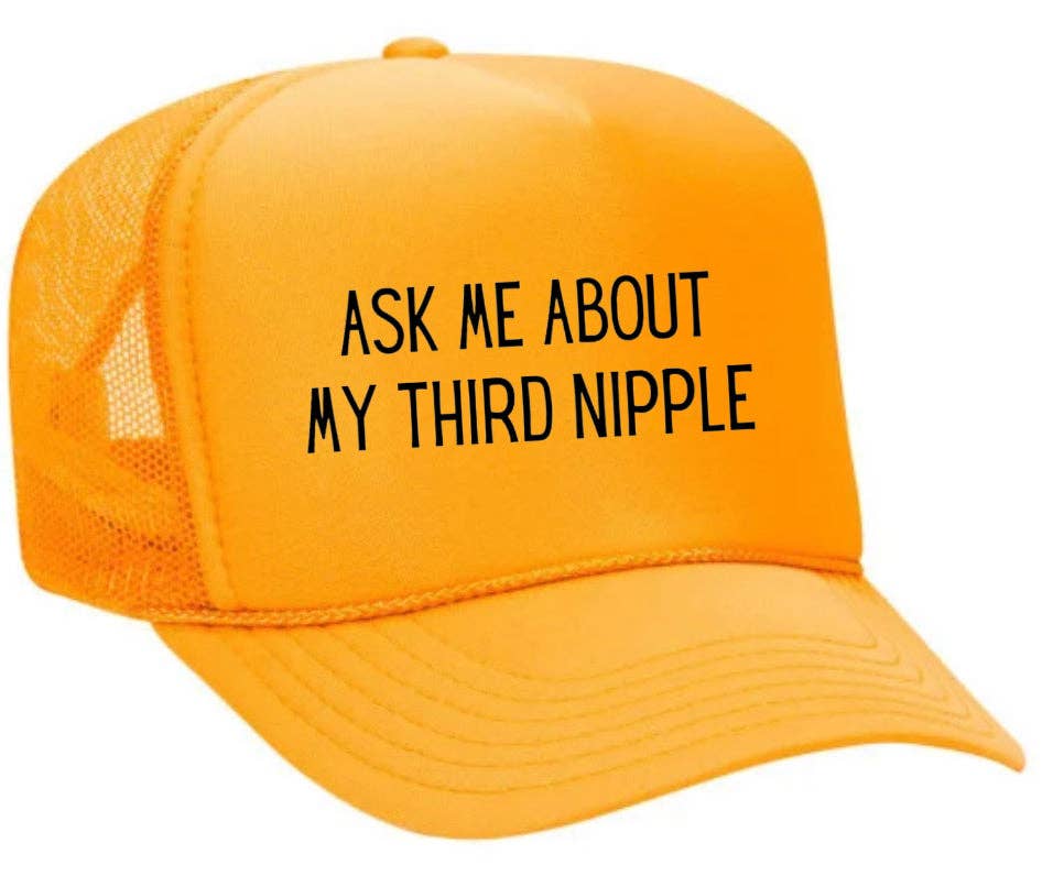Inappropriate Trucker Hats - Wholesale Trucker Hat - Unisex - Ask Me About My Third Nipple Trucker Hat7