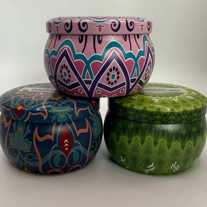 Bougie parfumée à la citronnelle, au kiwi et au cassis dans une boîte ou un pot décoratif, couleur en option pour la vente par Children of bliss candle co