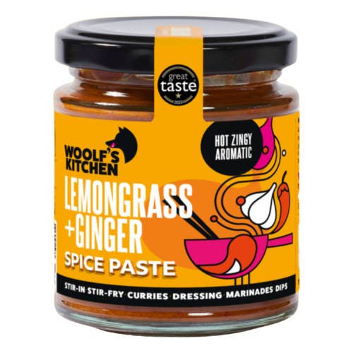 Lemongrass & Ginger Spice Paste, 190g Jar for wholesale by The Woolf's Kitchen