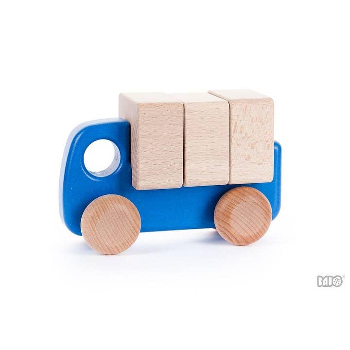 Little Poland Gallery - Wholesale Wood Toy - Kids - BAJO Car with Blocks2