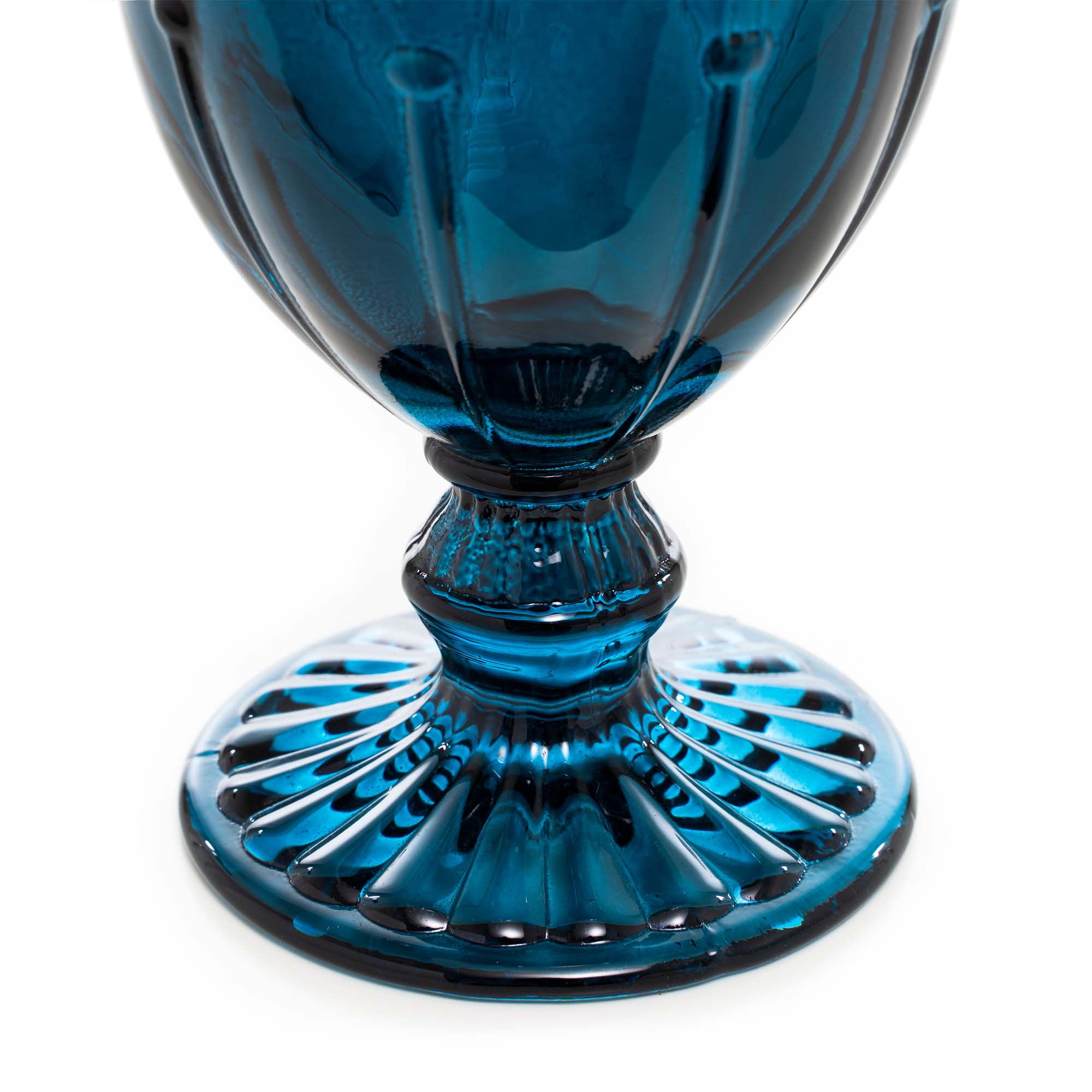 Marine Gobelet en verre gaufré 6½ » 10oz 6pc/boîte - Bleu marine en vente sur Faire7