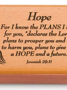 Keepsake Box-Mahogany - Hope for wholesale by H.J. SHERMAN COMPANY, INC.