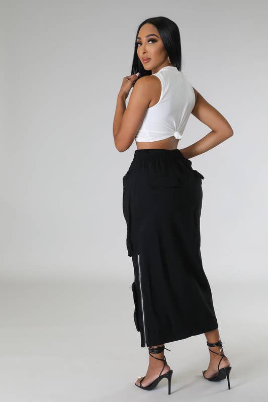 5besties inc - Wholesale Skirt - Women's - Cargo Zip Up Front Skirts6