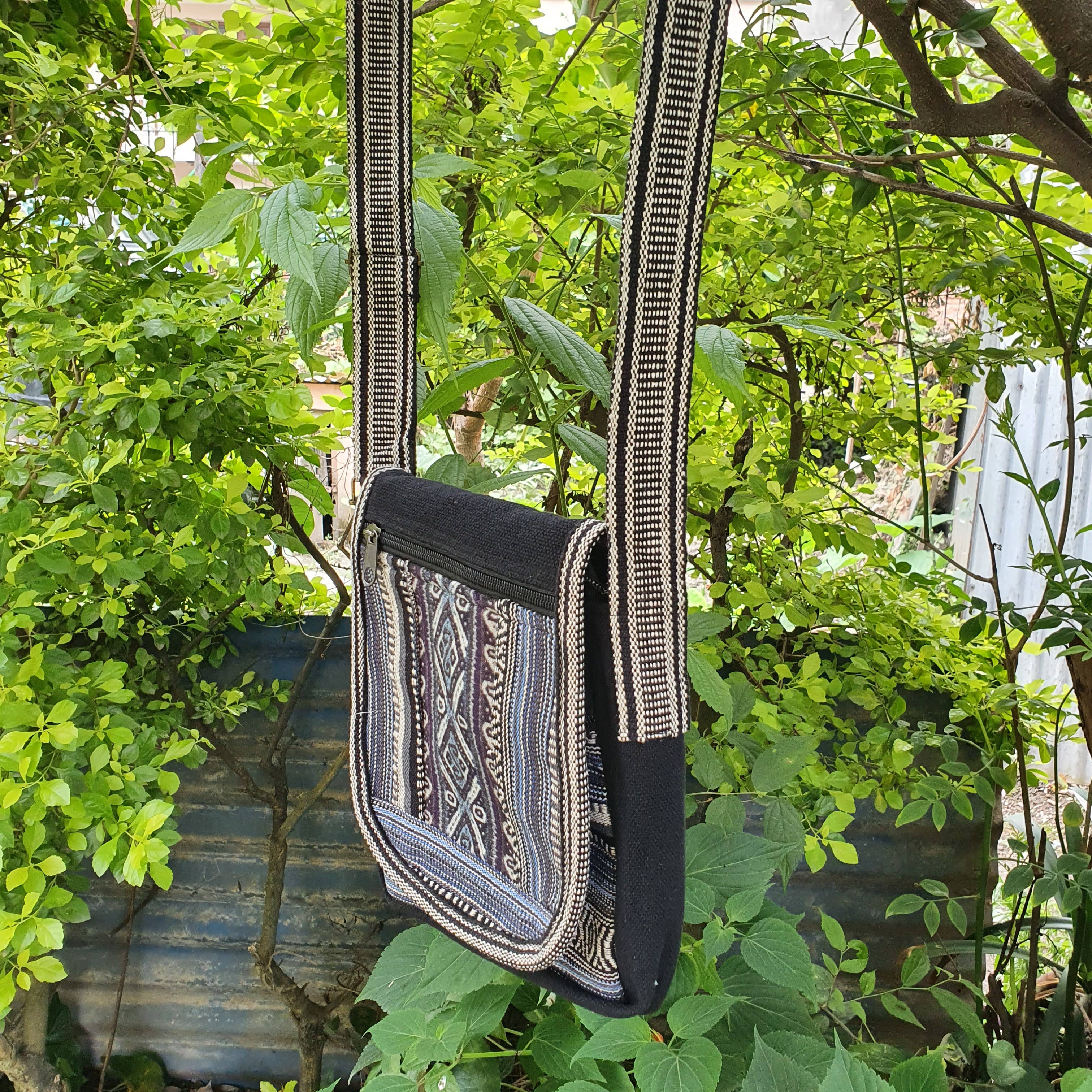 Fwosi – Engroshandel Crossbodytaske - Dame – Hippie taske, Bomuld Skuldertaske. Håndlavet patchwork taske9