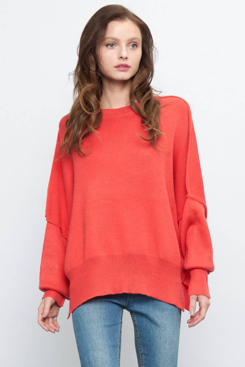 Newbury Kustom - Wholesale Tunic Sweater - Women's - 10319A -Slouchy silhouette  pullover sweater32