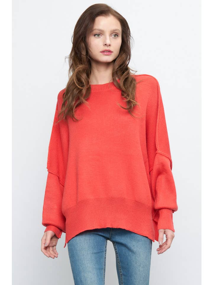 Newbury Kustom - Wholesale Tunic Sweater - Women's - 10319A -Slouchy silhouette pullover sweater32