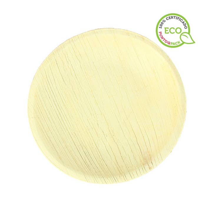 PUNTOQPACK - Wholesale Disposable Plate - Round Palm Leaf Plate (18Ø)