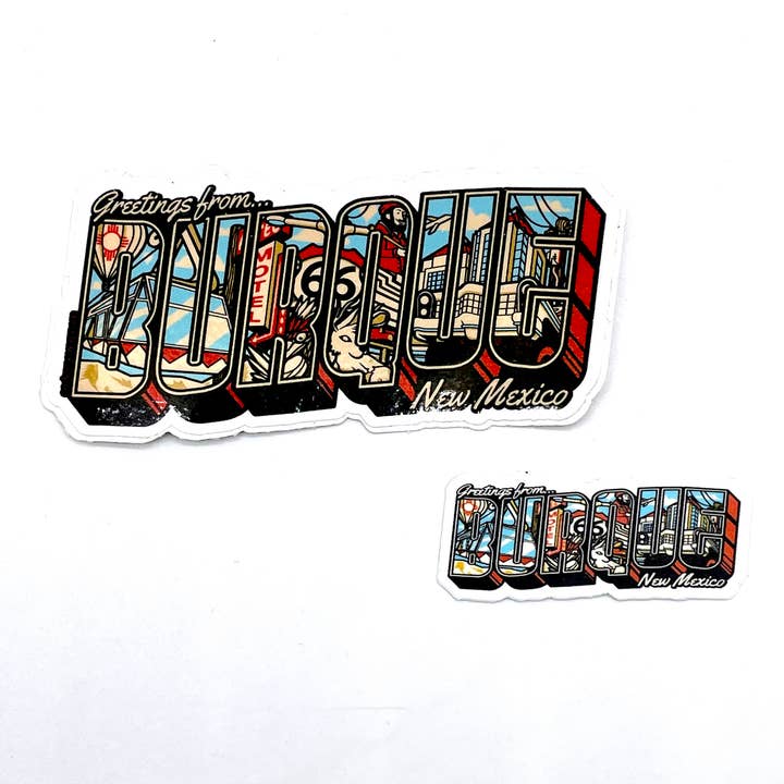 Greetings from Burque- Sticker for wholesale by Metal the Brand