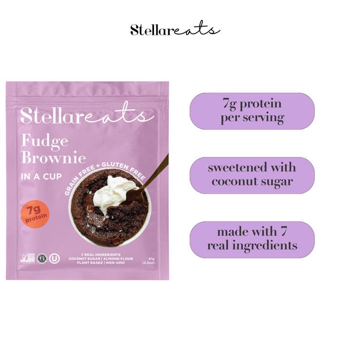 Stellar Eats - Wholesale Brownie - Instant Treat: Fudge Brownie In A Cup (8 pack)5