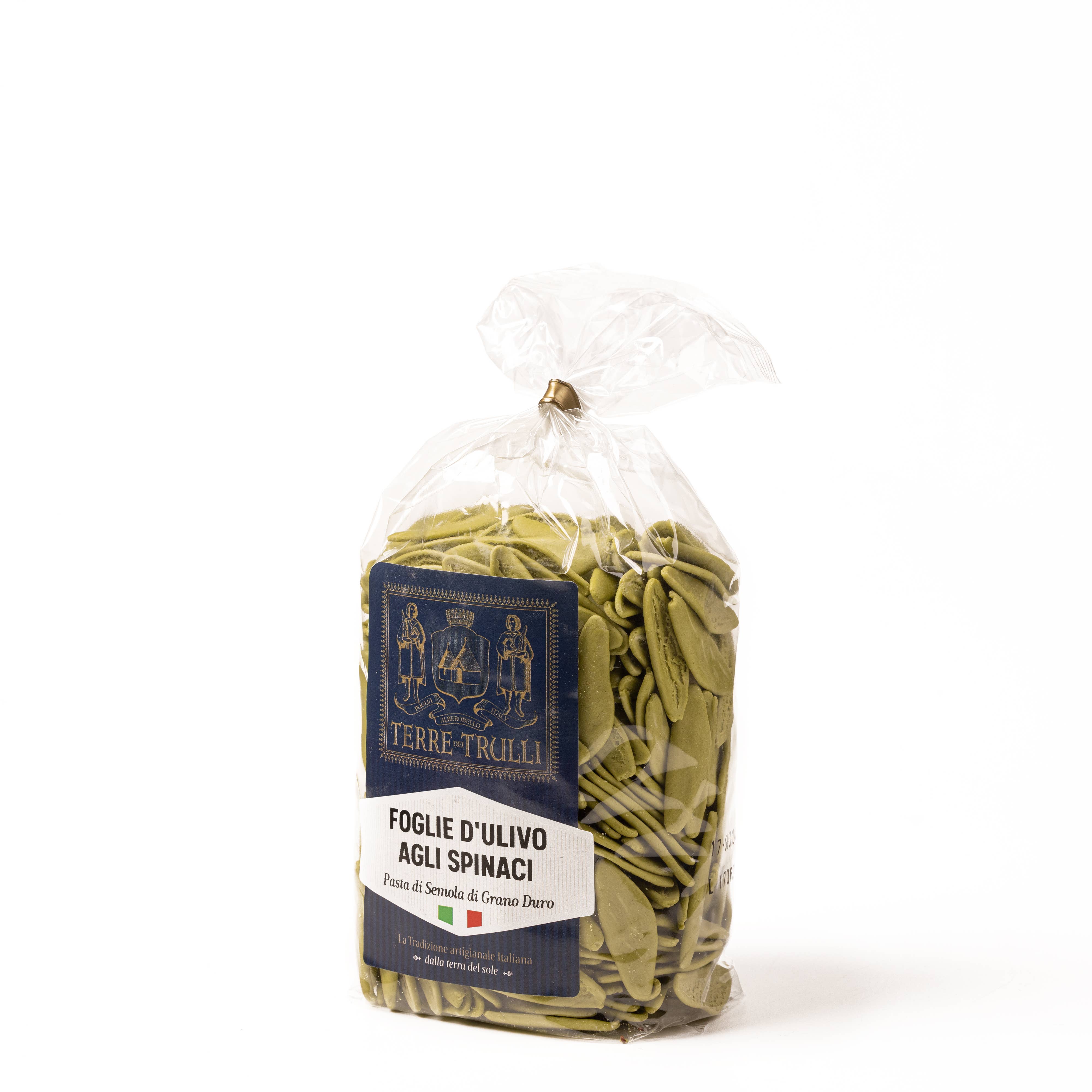 Terre dei Trulli - Wholesale Pasta - Olive Leaves with Spinach 500g - Typical Italian Pasta3