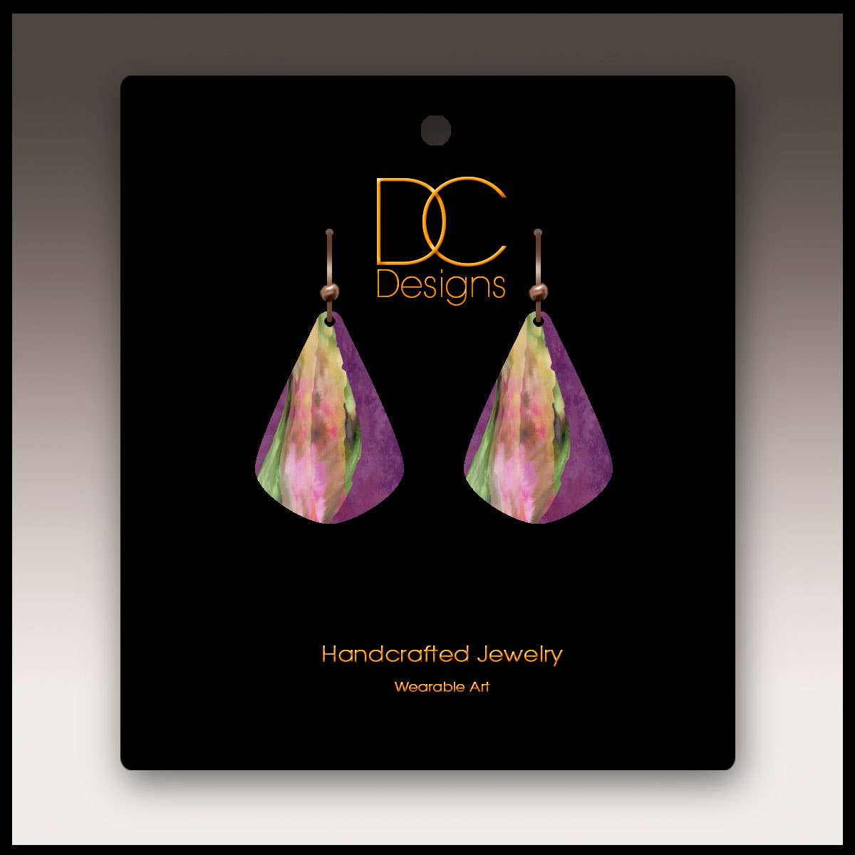 Wholesale Purple Abstract Short Drop Handmade Earrings for your