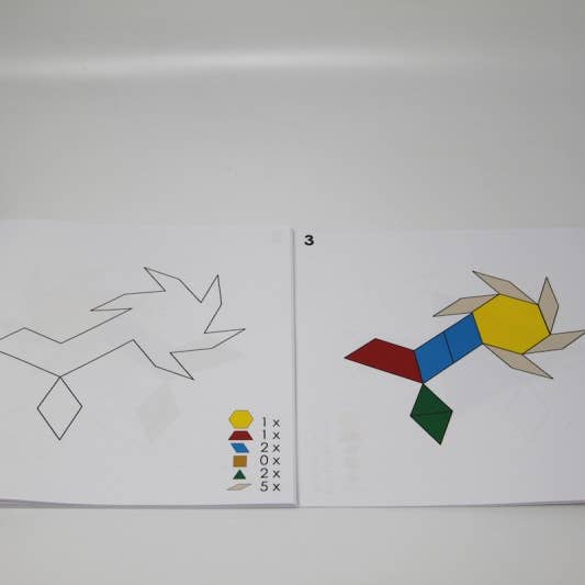 colorful Templates for geometric laying tiles (pattern blocks) for wholesale on Faire1