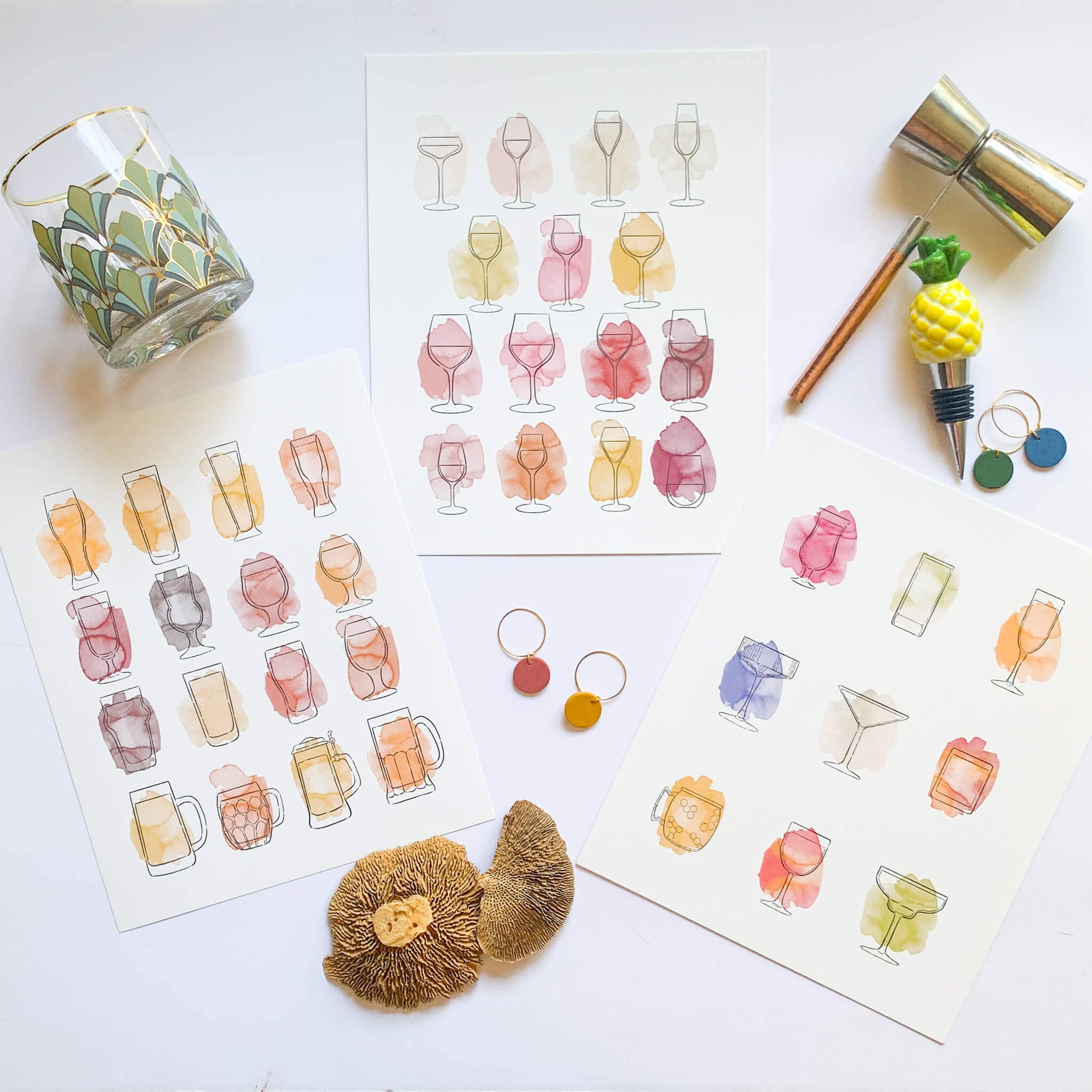 Bean Horse Car Designs - Wholesale Art Print - Glassware - Wine - Art Print3