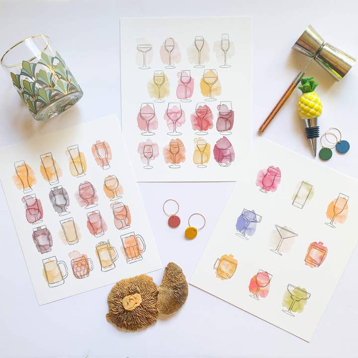 Bean Horse Car Designs - Wholesale Art Print - Glassware - Wine - Art Print3