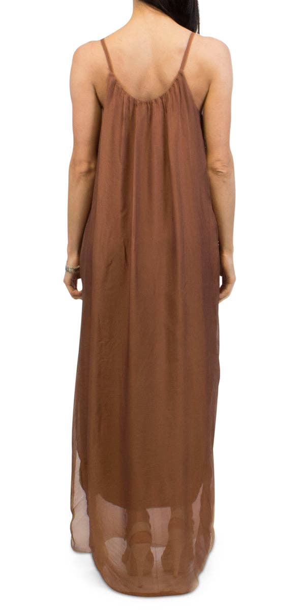 Gigi Moda - Wholesale Dress - Women's - Silk Spaghetti Maxi Dress29