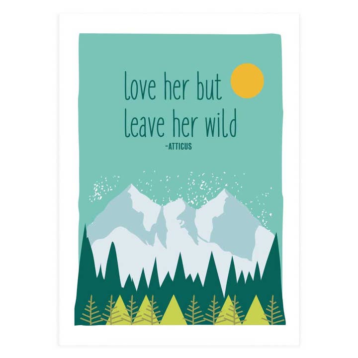 Älska henne men lämna Henne Wild Hälsningskort för wholesale av Potluck Press