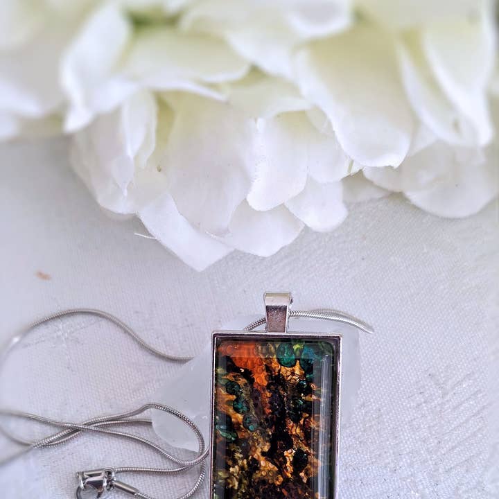 Own It - Hand Painted Glass Necklace for wholesale by Studio 1153