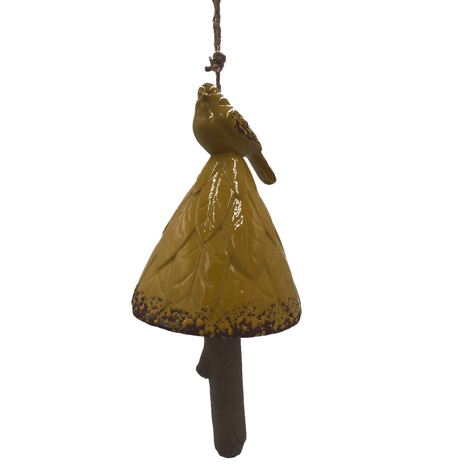 Esschert Design USA - Wholesale Wind Chime - Bird on Cone Leaf Wind Chime, 3 Asst. Colors2