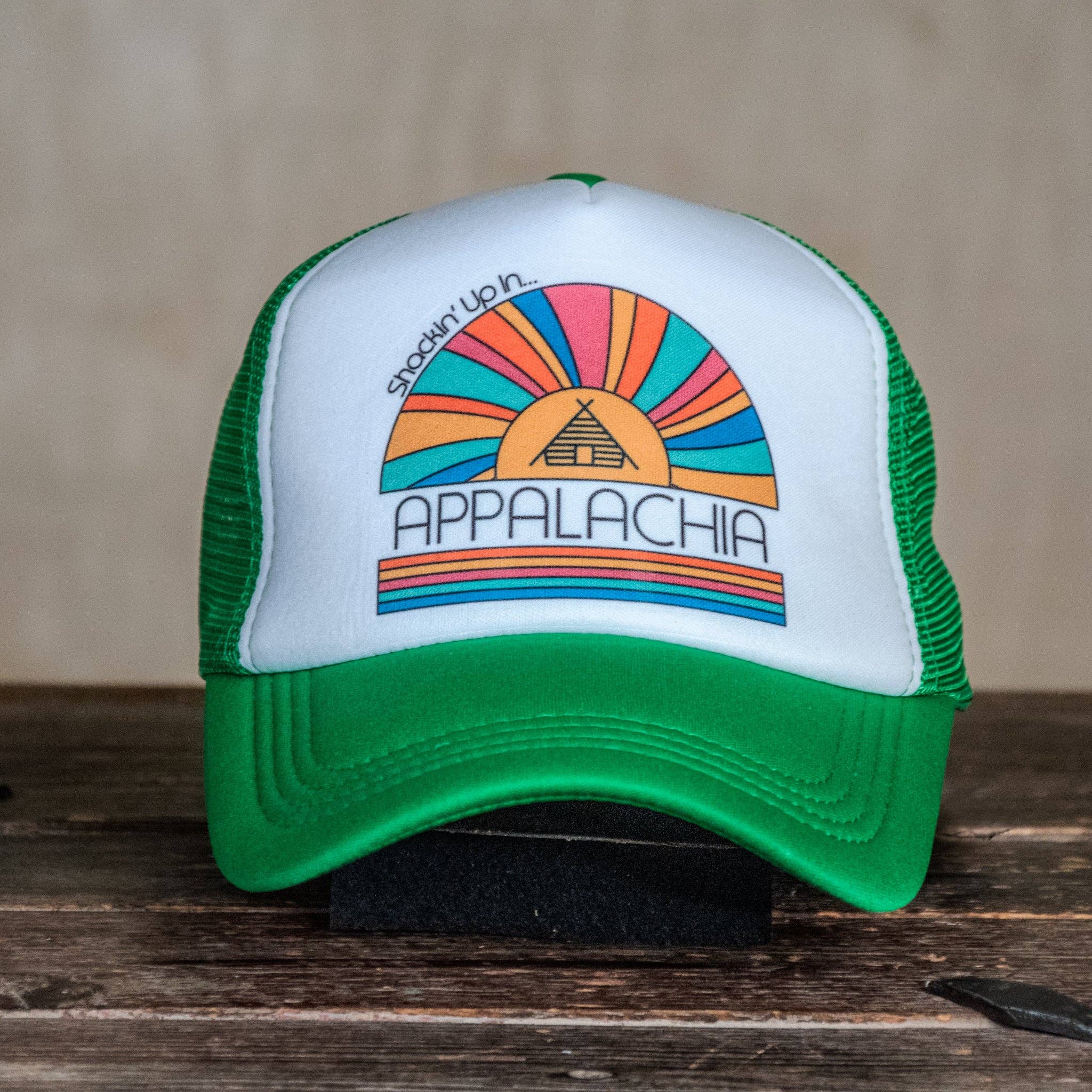 In Blue Handmade - Wholesale Trucker Hat - Women's - Ready to Ship | Trucker Hat | Hand Printed | Shackin' Up In Appalachia1