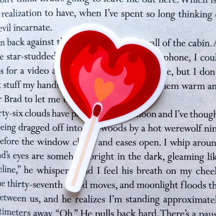 langzaam brandende hartvormige luciferboeksticker voor wholesale door Smut Babe Co.