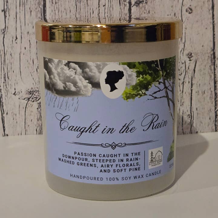 Caught in the Rain Soy Candle Bridgerton Inspired for wholesale by Little Barn Homestead Bath and Body